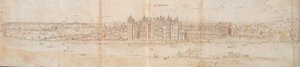 قصر ريتشموند عبر نهر التايمز ، 1562 بواسطة Anthonis van den Wyngaerde