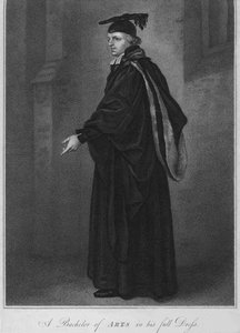 بكالوريوس آداب في لباسه الكامل 1796.