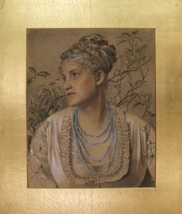 ماري سانديز (1845-1920) ، حوالي 1871-73 (طباشير ملونة على ورق برتقالي)