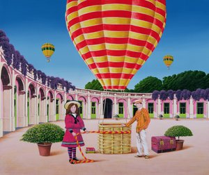 البالوني ، 1986 (أكريليك على ظهره)