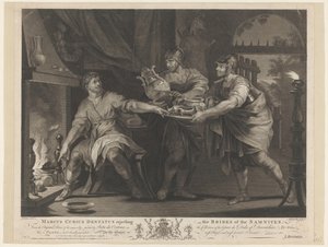 Manius Curius Dentatus Weigert de geschenken van de Samnieten ماركوس كوريوس دنتاتوس يرفض رشاوى السامنيين (العنوان على الشيء)
