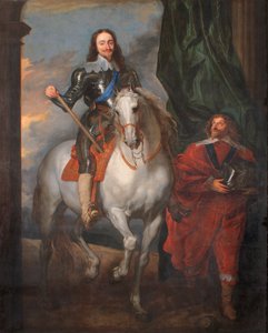 تشارلز الأول على ظهور الخيل مع M. De St. Antoine (زيت على قماش) بواسطة أنتوني فان (بعد) ديك