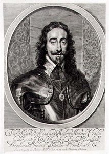 صورة لتشارلز الأول (1600-49) نقشها ويليام فيثورن (1616-1691) 1658 (نقش) بواسطة أنتوني فان (بعد) ديك