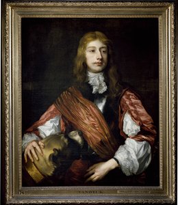Thomas Killigrew and his dog (oil on canvas)