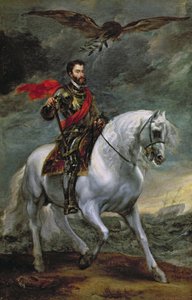 الإمبراطور تشارلز الخامس (1500-58) على ظهور الخيل ، 1620 بواسطة أنتوني فان ديك