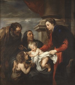 العائلة المقدسة مع سانت إليزابيث وسانت جون ، ج. 1621-25 بواسطة أنتوني فان ديك
