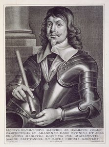 صورة لجيمس هاميلتون (1606-49) دوق هاميلتون الأول ، نقشها جوان ميسنس (1612-70) بواسطة أنتوني فان ديك