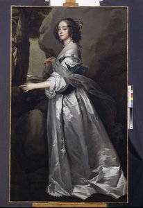 Portrait of Lady Frances Cranfield, Lady Buckhurst, later Countess of Dorset, c.1637-50 (oil on canvas) بواسطة أنتوني فان ديك