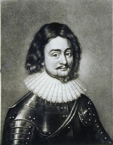 فريدريك الخامس (1596-1632) ملك بوهيميا ، ناخب بالاتين الراين ، رسم توضيحي من صور الشخصيات اللامعة في التاريخ البريطاني ، نقشها روبرت دونكارتون (1744-ج 1817) (الميزوتنت)