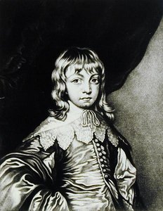 صورة لجورج ، دوق باكنغهام (1592-1628) منقوش بواسطة روبرت دونكارتون (1744-ج 1817) من شخصيات لامعة في التاريخ البريطاني (mezzotint)