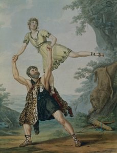 أندريه جان جاك ديشايس وجيمس هارفي ديغفيل في حانة الباليه- بانتوميم &39;هرقل وديانيرا&39;. 1804