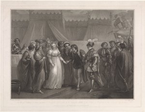 Catherine van Valois en koning Hendrik V van Engeland الأميرة كاثرين من فرنسا قدمت إلى هنري الخامس من إنجلترا (...) (العنوان على الكائن)