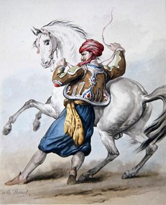 فارسي يحاول التغلب على الحصان الفرنسي (ليثو) بواسطة أنطوان تشارلز هوراس فيرنيه