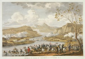 معركة وعبر تاليامنتو ، 26 Ventose ، السنة 5 (مارس 1797) منقوش بواسطة جان Duplessi-Bertaux (1747-1819) (aquatint) بواسطة أنطوان تشارلز هوراس فيرنيه