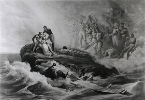وداع عائلة برتراند ، سانت هيلانة ، 1821-36 بواسطة أنطوان تشارلز هوراس فيرنيه