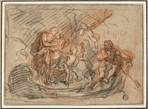 Orpheus على نهر Styx بواسطة انطوان كويبل