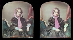 صورة لامرأة (daguerreotype) بواسطة أنطوان فرانسوا جان كلوديت