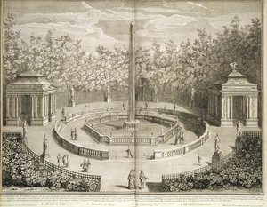 Fontaine des Domes ، فرساي ، حوالي عام 1715 (حفر) بواسطة أنطوان هيريسيت
