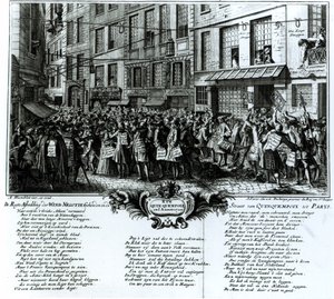 في عام 1720 شارع Quinquempoix بواسطة أنطوان همبلوت