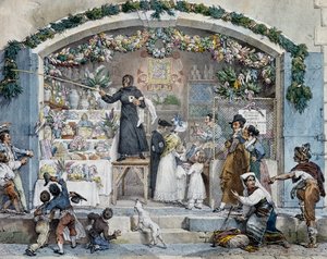 بيفانا في روما ، بقلم أنطوان جان بابتيست توماس (1791-1833) ، طباعة. إيطاليا
