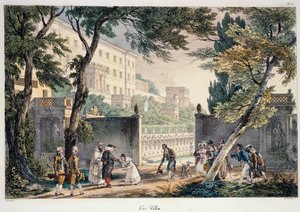 فيلا ديستي في تيفولي ، بقلم أنطوان جان بابتيست توماس (1791-1833) ، إيطاليا