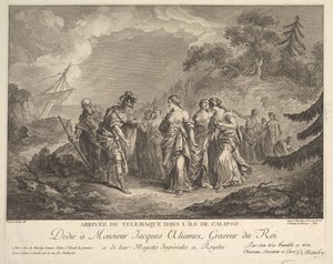 وصول Telemachus إلى جزيرة كاليبسو بواسطة جان بابتيست باتاس