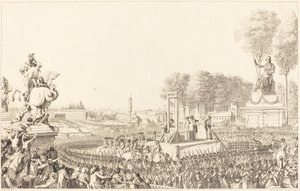 يوم 16 أكتوبر 1793 ، وفاة ماري أنطوانيت بواسطة أنطوان جان دوكلوس بعد تشارلز مونيه