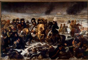 حملة بروسيا وبولندا (1806-1807): "" نابليون الأول (1769-1821) في ساحة معركة إيلاو 9/02/1807 "لوحة رسمها أنطوان جان جروس (1771-1835) 1808 صن. 5،21x7،84 م بواسطة أنطوان جان جروس