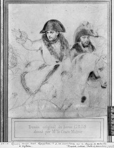 نابليون في ساحة المعركة في Eylau ، c.1807-08 (pierre noire on paper) بواسطة أنطوان جان جروس
