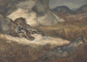 ليوبارد مستلق ، 1810-1875. بواسطة أنطوان لويس باري
