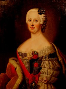 صورة جوانا إليزابيث ، Electress of Anhalt-Zerbst 1712-1760 ، أم كاترين الثانية ، 1740s بواسطة أنطوان بيسني