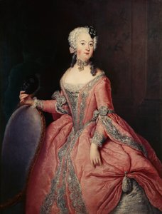 صورة لويز أولريك أميرة بروسيا (1720-1782) مع قناع في اليد بواسطة أنطوان بيسني