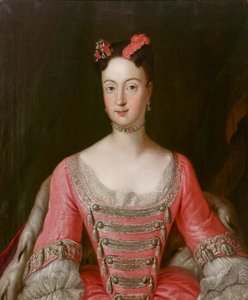 الأميرة فيلهلمين من بروسيا (1709-1758) ، مارغرافين من براندنبورغ-بايرويت - أنطوان بيسني (1683-1757). زيت على قماش الأبعاد: 79.5x65.5 سم مجموعة خاصة بواسطة أنطوان بيسني