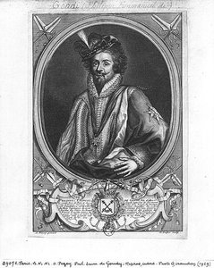 فيليب إيمانويل دي جوندي (1581-1662) ماركيز دي بيل-آيل ، نقشها كلود دوفلوس (1665-1727) بواسطة أنطوان بعد بيزي