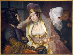 سيدات بلاد الشام في شعر المدينة. رسم أنطوان دي فافراي (1706-1791) ، زيت على قماش