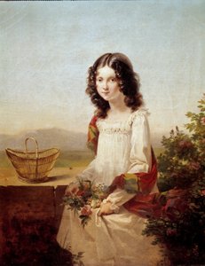 صورة ليز أوبين دي فوجيرا لوحة لهورتنس هاودبورغ ليسكوت (1784-1845) 1817 صن. 0.4x0.32 م.