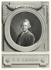 Gotthold Ephraim Lessing ، التنوير الألماني ؛ فيلسوف وكاتب وكاتب مسرحي (نقش) بواسطة انطون (بعد) غراف