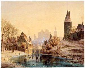 حلبة التزلج على النهر ، 1855. بواسطة انطون دول