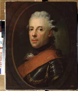 "" صورة للأمير هنري بروسيا (1726-1802) ، شقيق فريدريك الكبير "" لوحة رسمها أنطون غراف (1736-1813) 1760-1770 متحف الدولة في الهواء الطلق قصر غاتشينا ، سانت بطرسبرغ بواسطة انطون جراف