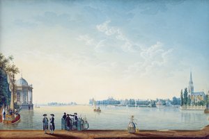 هافنراك إلى برويك في ووترلاند ، أو مدينة زوول على ضفاف Ijssel في هولندا ، 1814 بواسطة انطون اجناز ميلينج