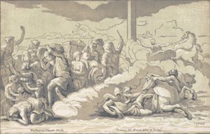 الإسرائيليون يعبرون البحر الأحمر ، كاليفورنيا. 1740. بواسطة انطون ماريا زانيتي