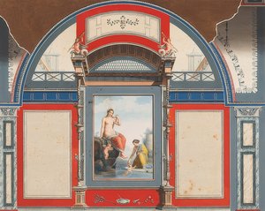 جدارية لمنزل روماني على أساس فيلا نيجروني في روما ، فينوس وحورية ذات إيقاعات. 1778