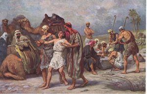 باع جوزيف من قبل إخوانه ، من قصة هولبرت للكتاب المقدس التي نشرتها شركة جون وينستون ، 1932 بواسطة انطون روبرت لينوير