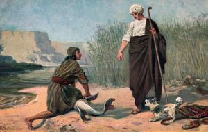 توبياس والملاك (لون ليثو) بواسطة انطون روبرت لينوير