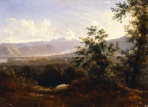 View of Sorrento from the Cape (oil on canvas)