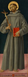 القديس فرنسيس الأسيزي ، كاليفورنيا. 1480-81. بواسطة أنطونيازو رومانو