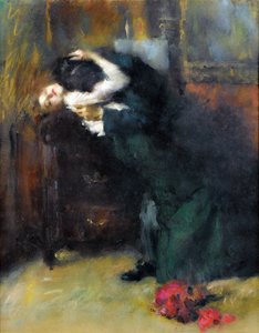 تقبيل الزوج أنتوني أمبروجيو جاكسون (1878-1929) - باستيل على ورق ، 56 × 44 سم - مجموعة خاصة