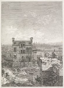المشاهدات: منزل محاط بستة أعمدة ، 1735-1746. بواسطة قناة جيوفاني أنطونيو (كاناليتو)