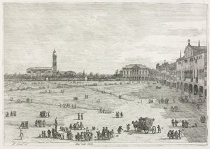 المشاهدات: Prà della Valle ، بادوفا ، 1735-1746. بواسطة قناة جيوفاني أنطونيو (كاناليتو)