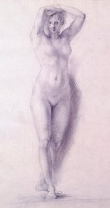 Female figure with arms raised by Antonio Canova (1757-1822), drawing بواسطة انطونيو كانوفا